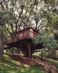 Built structure with trees in background