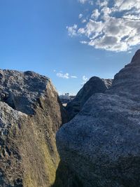 Rock formations against sky