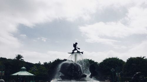 View of fountain against sky