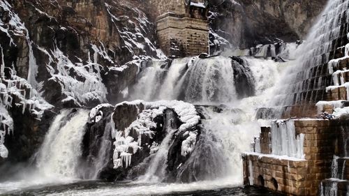 Scenic view of waterfall