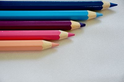 Close-up of colored pencils