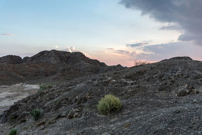 United arab emirates mountains view form wadi al qor to buraq dam highest place around 800 meters