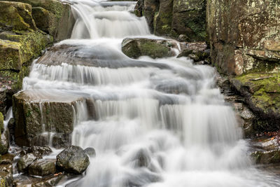 Scenic view of waterfall