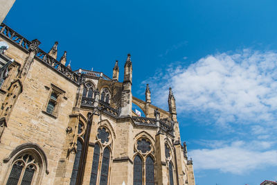 Low angle view of traditional building against sky