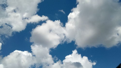 Low angle view of clouds in sky