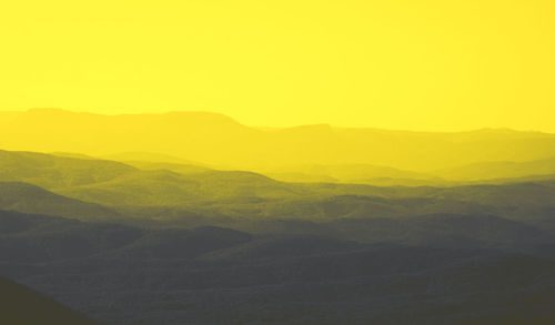 Scenic view of landscape against clear sky