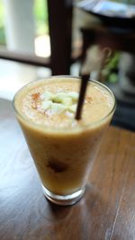 Close-up of drink on table