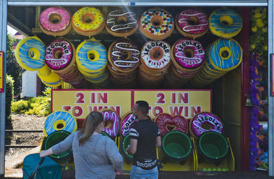 Full frame shot of people in multi colored for sale