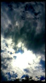 Low angle view of cloudy sky