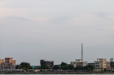Low angle view of cityscape against sky