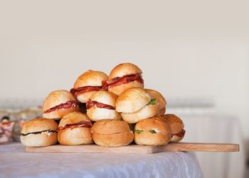 Close-up of bread on table