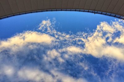 Low angle view of cloudy sky