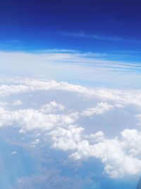 Aerial view of clouds in sky