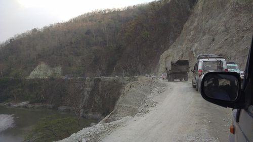 Road passing through mountains