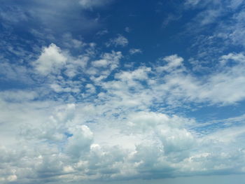 Low angle view of clouds in sky