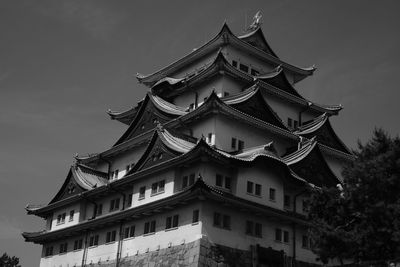 Low angle view of traditional building against sky