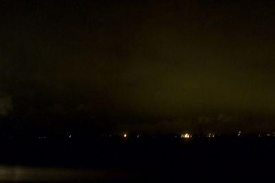 Illuminated sky at night