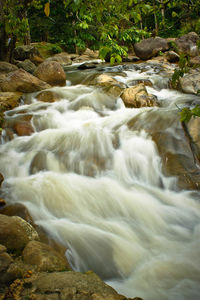 River flowing through rocks