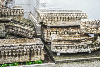 Statue of temple in building