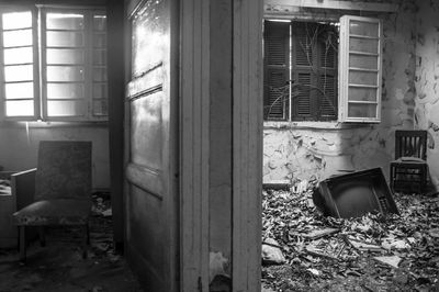 Interior of abandoned house