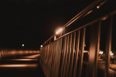 View of illuminated bridge at night