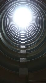 Low angle view of spiral staircase