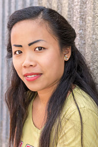 Close-up portrait of a beautiful young woman