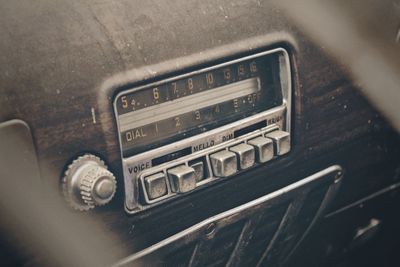 High angle view of vintage car