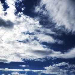 Low angle view of clouds in sky