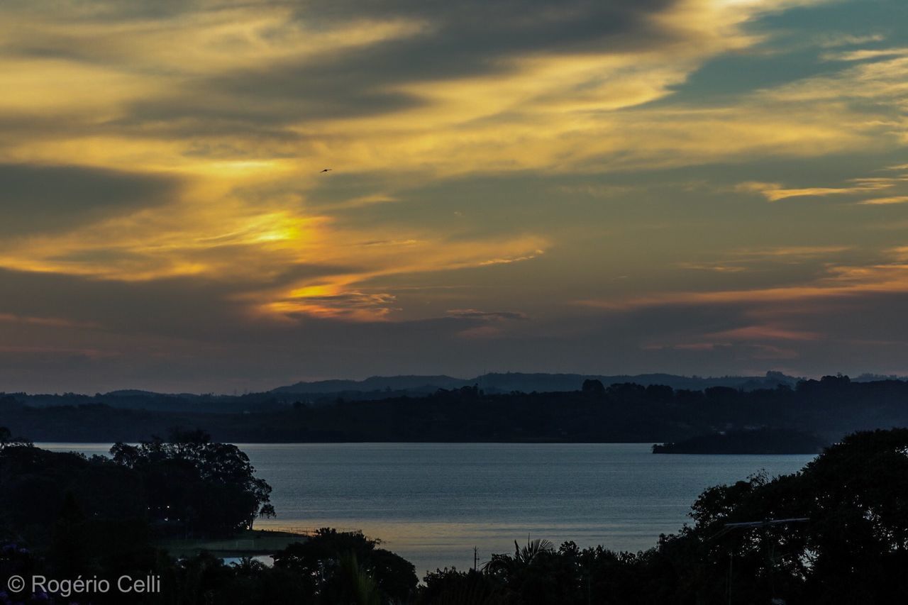 SILHOUETTE OF MOUNTAINS AT SUNSET