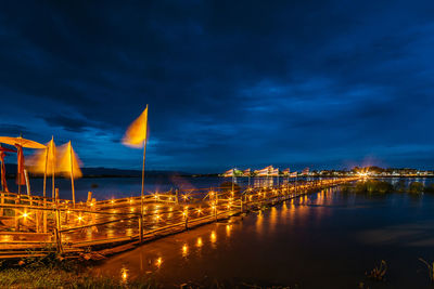 Illuminated city at night