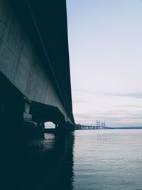 Bridge over river against sky