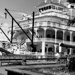 Low angle view of buildings against sky in city