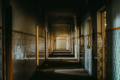 Interior of abandoned building