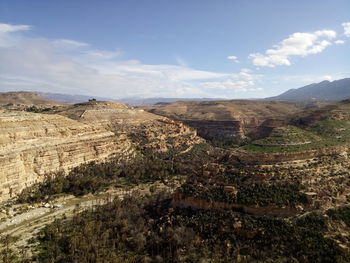 Scenic view of land against sky