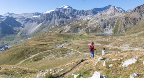 Mountain landscape above tignes in savoy in alps in france