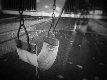 Close-up of wet hanging outdoors