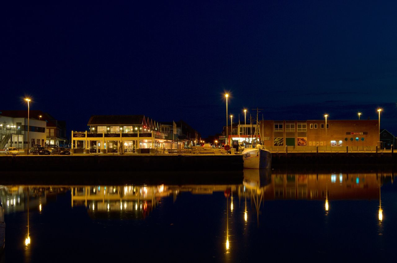 illuminated, night, reflection, water, architecture, building exterior, waterfront, built structure, no people, river, sky, outdoors, city