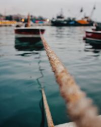Boats in sea