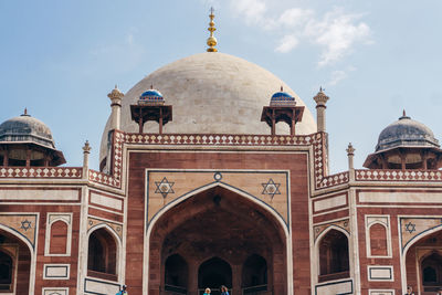 Low angle view of building against sky