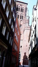 Low angle view of old building against sky