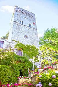 Low angle view of building against sky