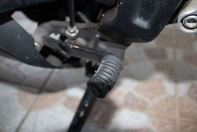 High angle view of bicycle