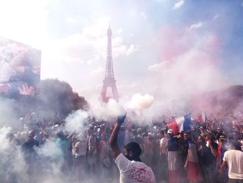 Rear view of people at crowd