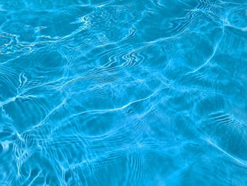 Full frame shot of rippled water in swimming pool