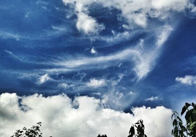 Low angle view of cloudy sky