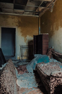 Interior of abandoned house