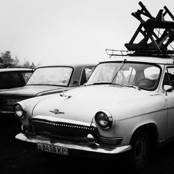 Vintage car against clear sky