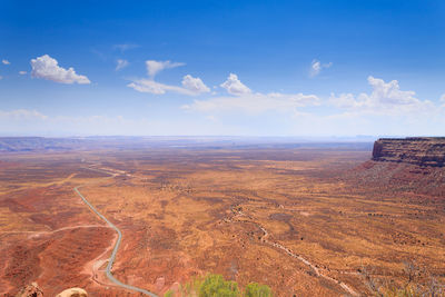 Scenic view of desert against sky