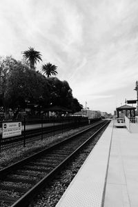 Railroad tracks on railroad track